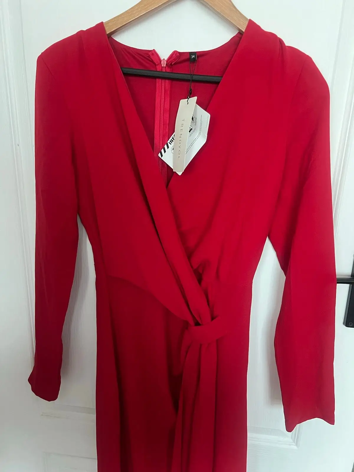 Trendyol Red Long Sleeve Dress