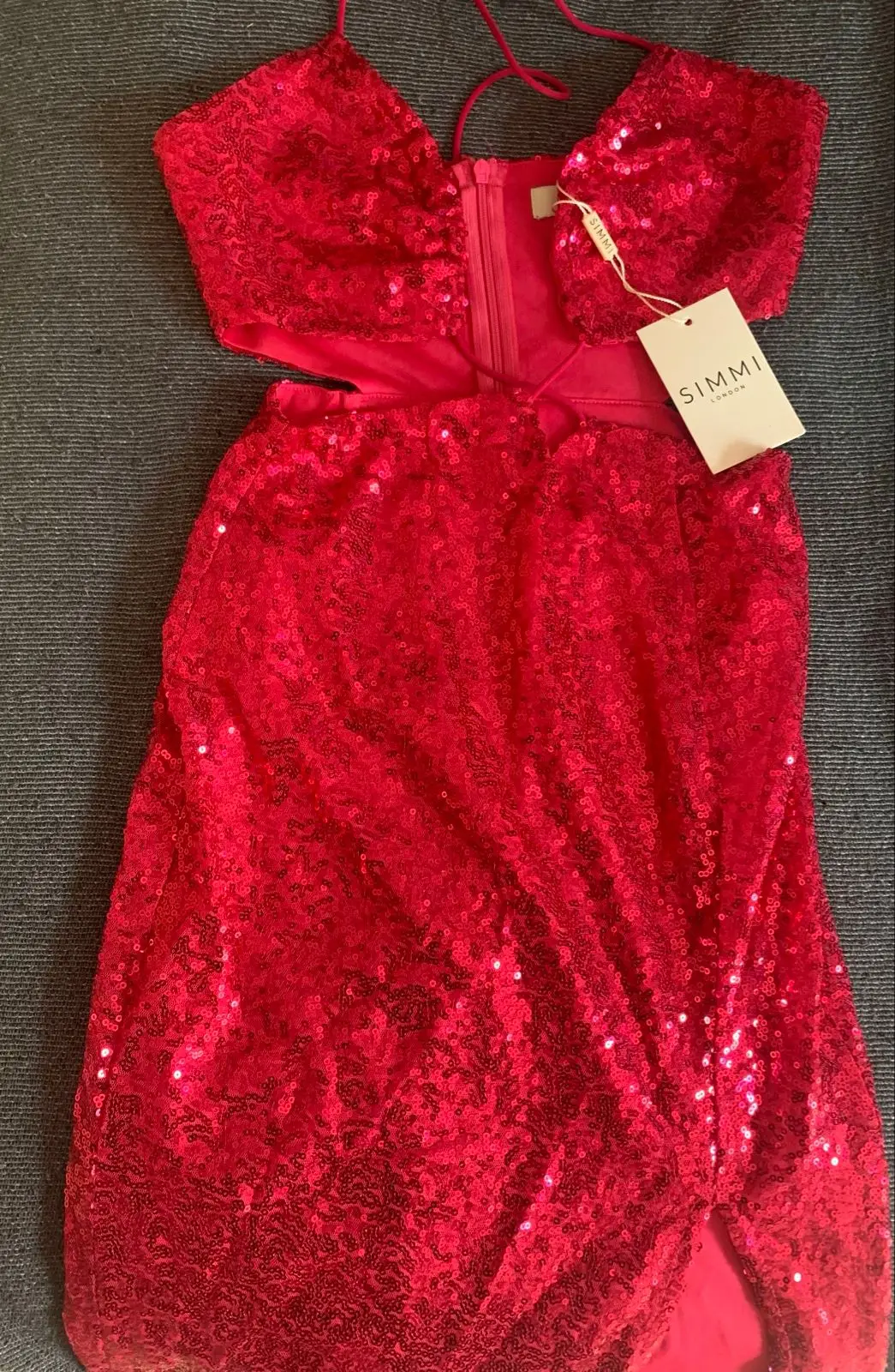 Simmi London Red Sequin Dress