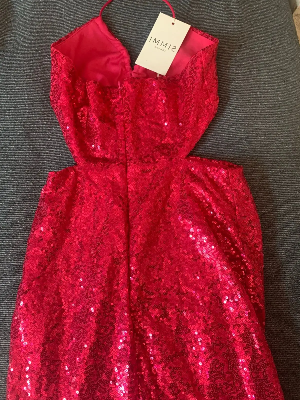 Simmi London Red Sequin Dress