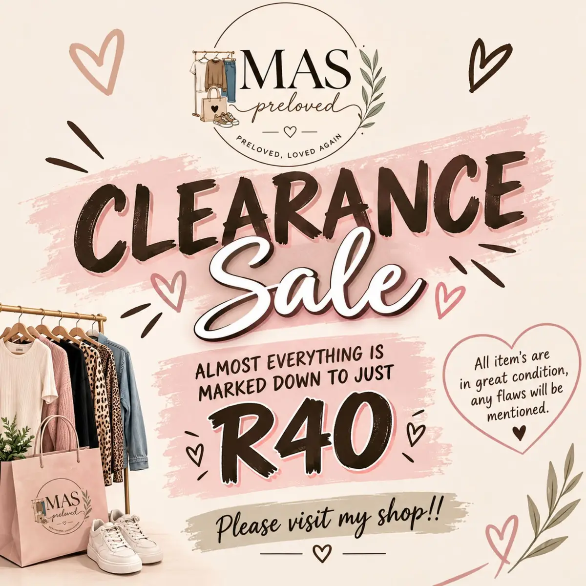 MAS Preloved Clearance Sale Banner Graphic