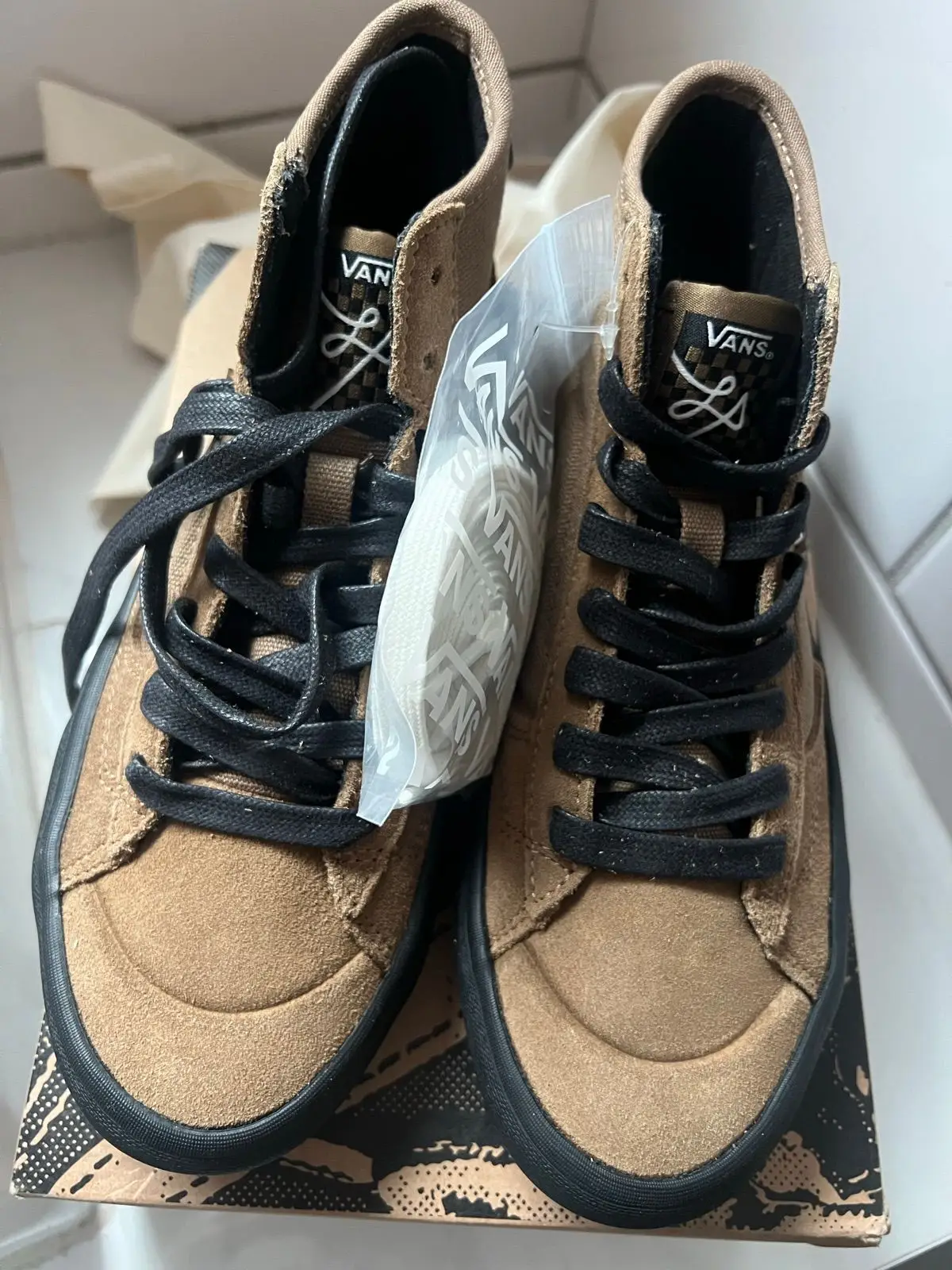 Vans The Lizzie Brown Black High Top Sneakers