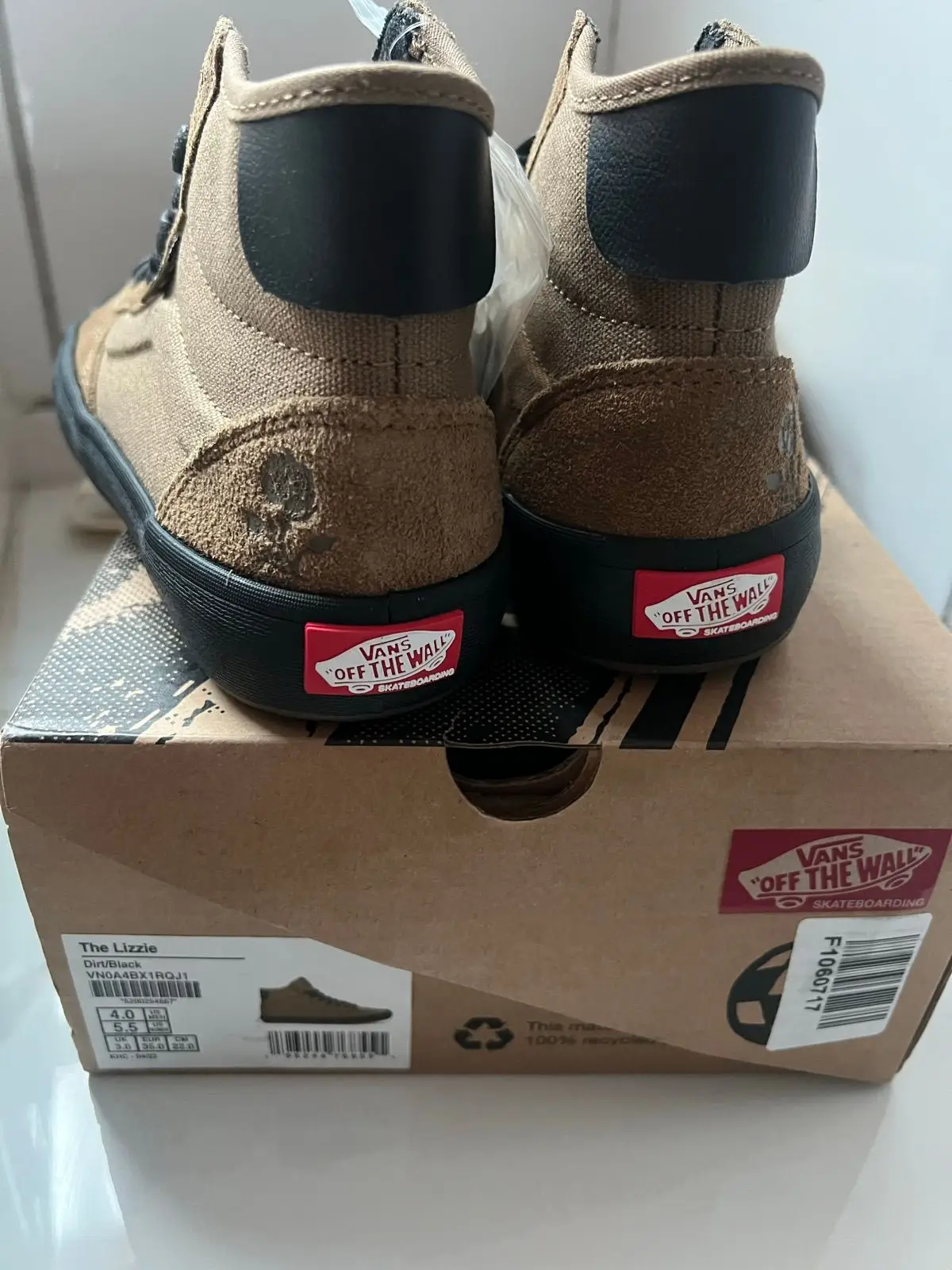 Vans The Lizzie Brown Black High Top Sneakers