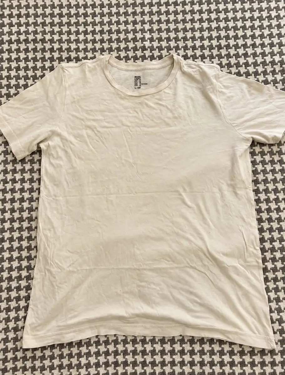 H&M Men's Basic Cream / Stone Crewneck T-Shirt – Medium