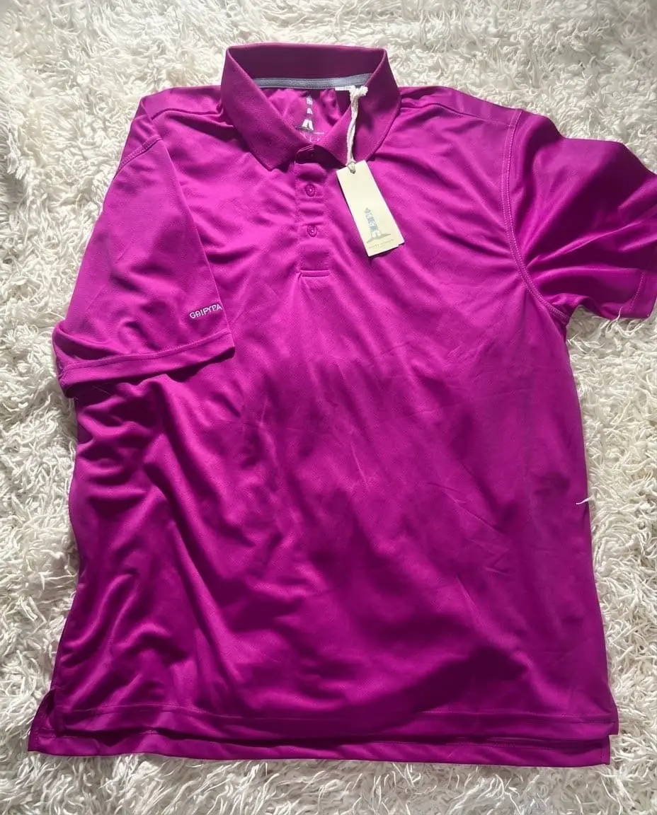 Rhode Island BNWT Rhode Island Men's Magenta Performance Golf Polo Shirt – XL