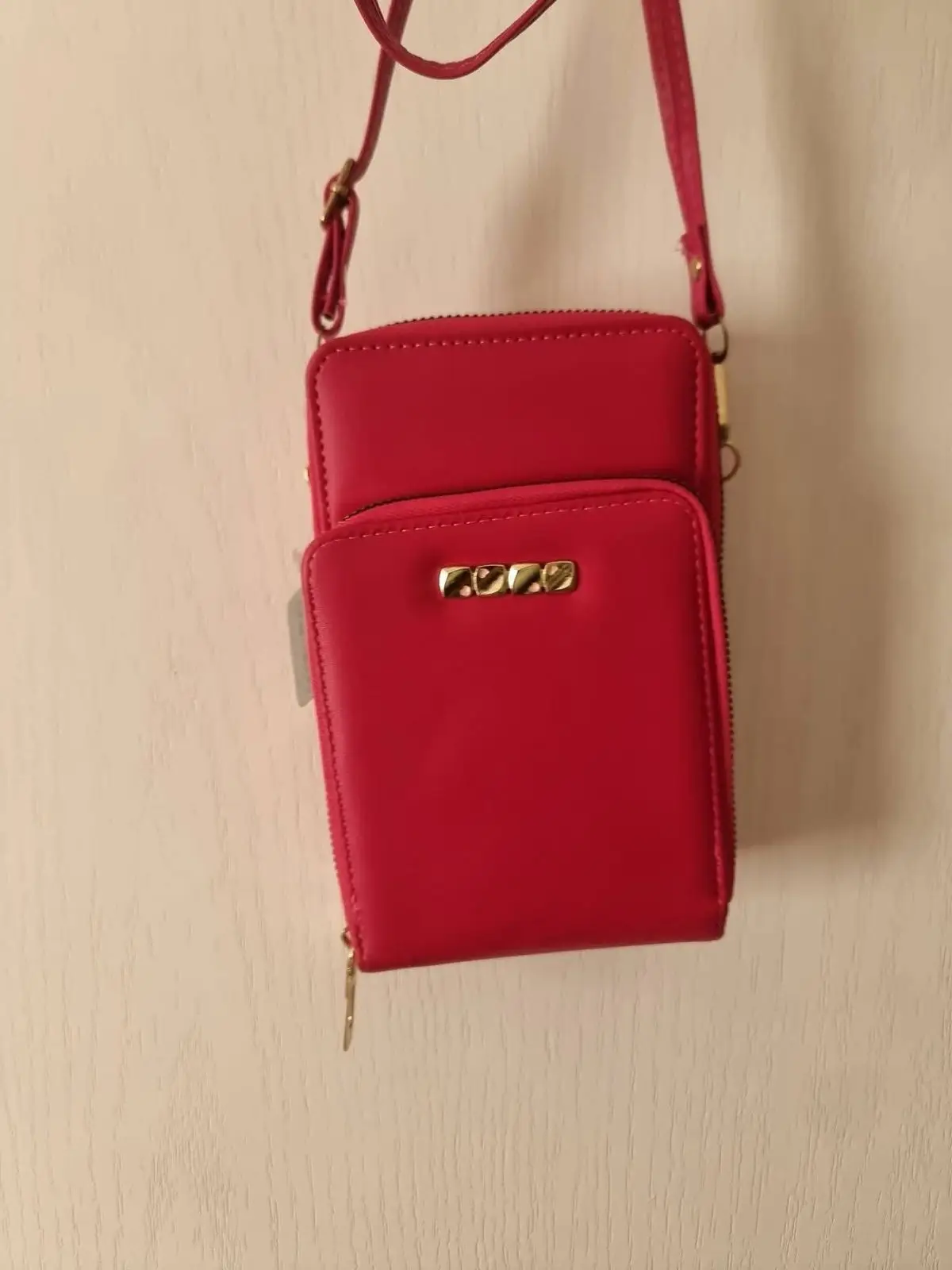 YDE Pink Crossbody Bag with Multiple Compartments