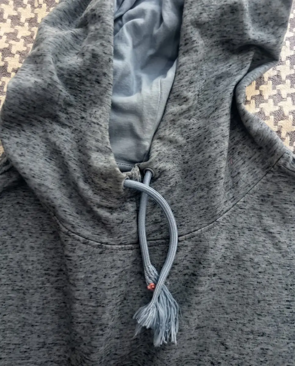 Adidas Women's Marl Grey Crossover Funnel-Neck Hoodie – XS