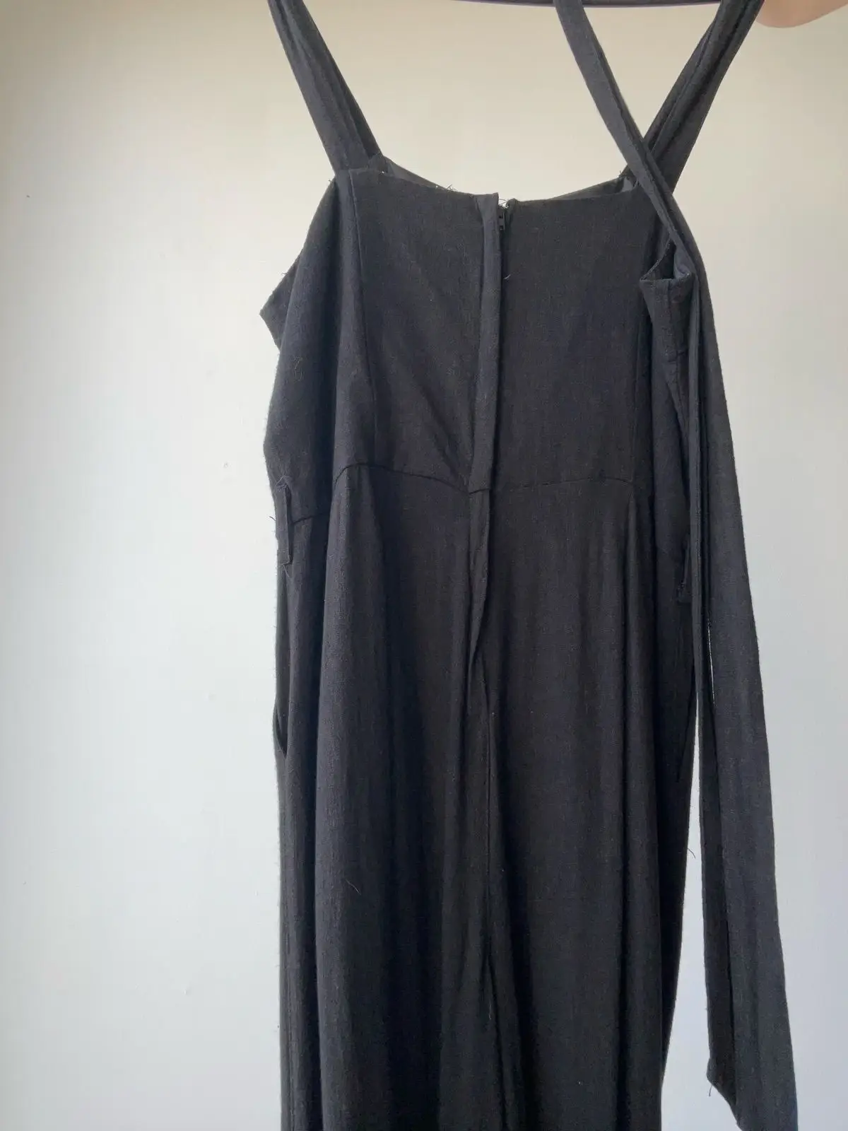 Black Jumpsuit with Button Detail and Straps