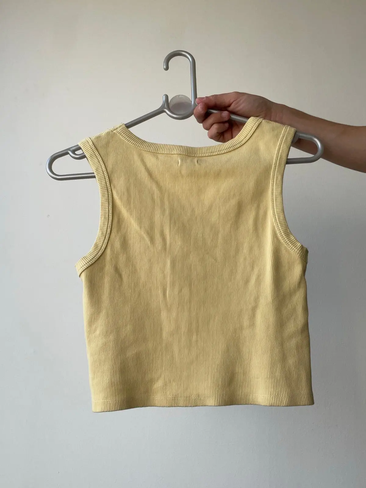 Billabong Yellow Ribbed Crop Top
