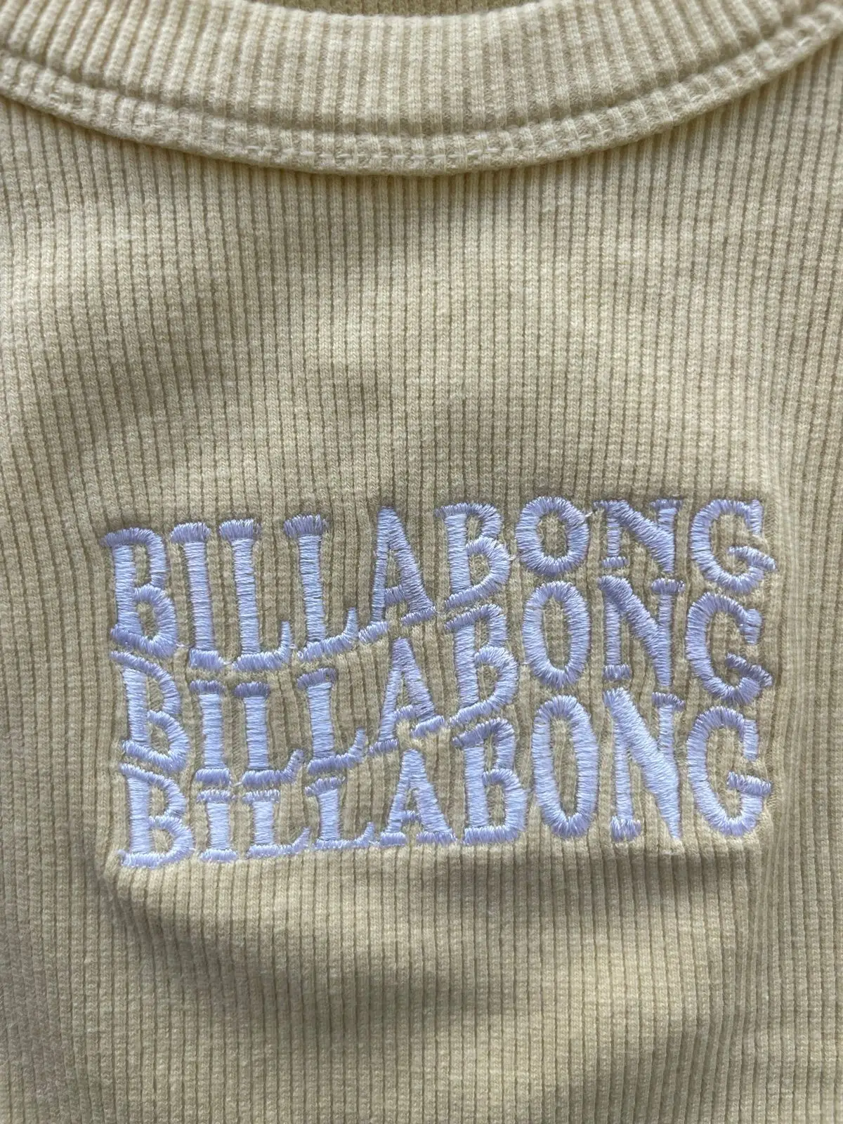Billabong Yellow Ribbed Crop Top