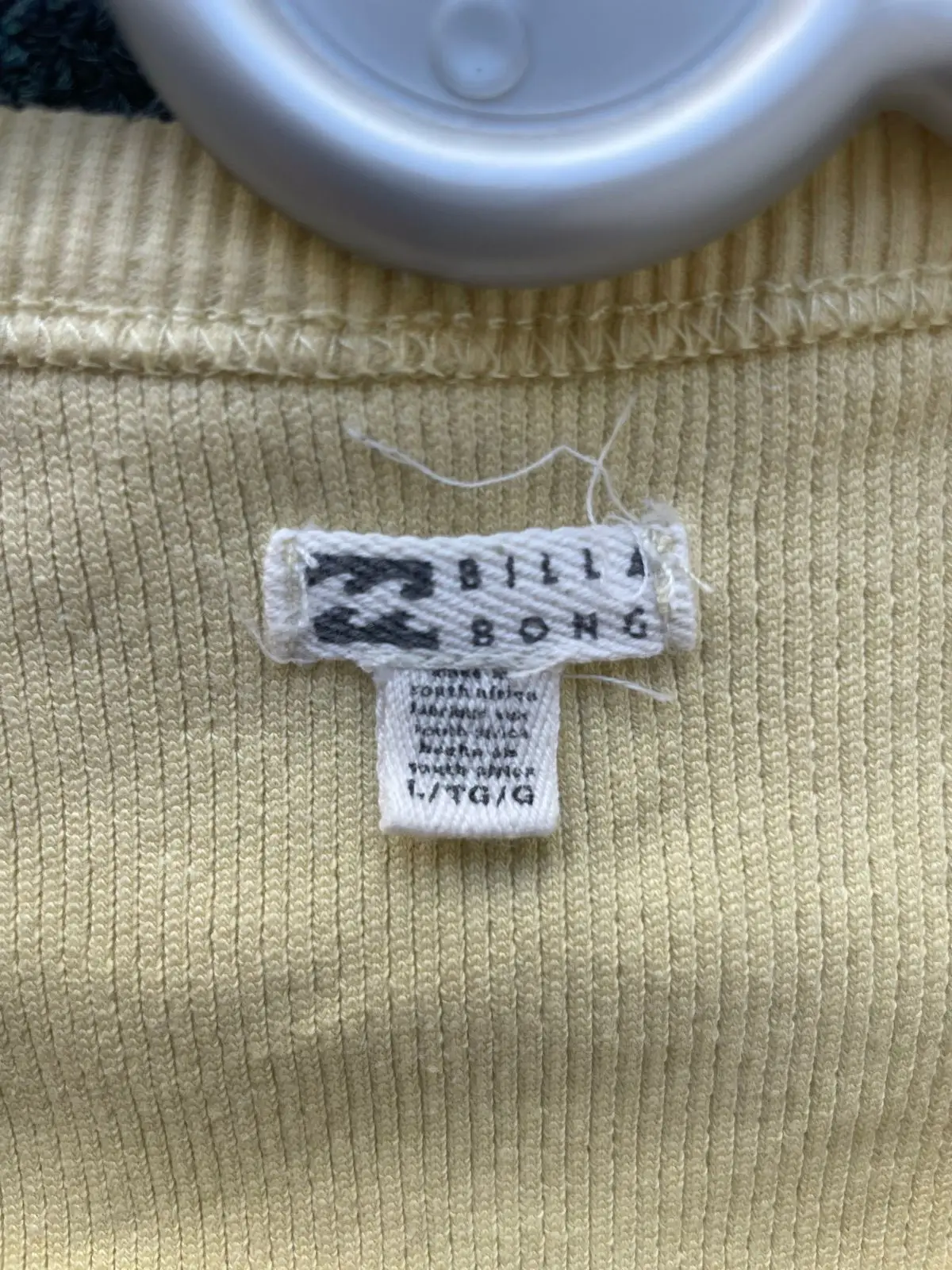 Billabong Yellow Ribbed Crop Top