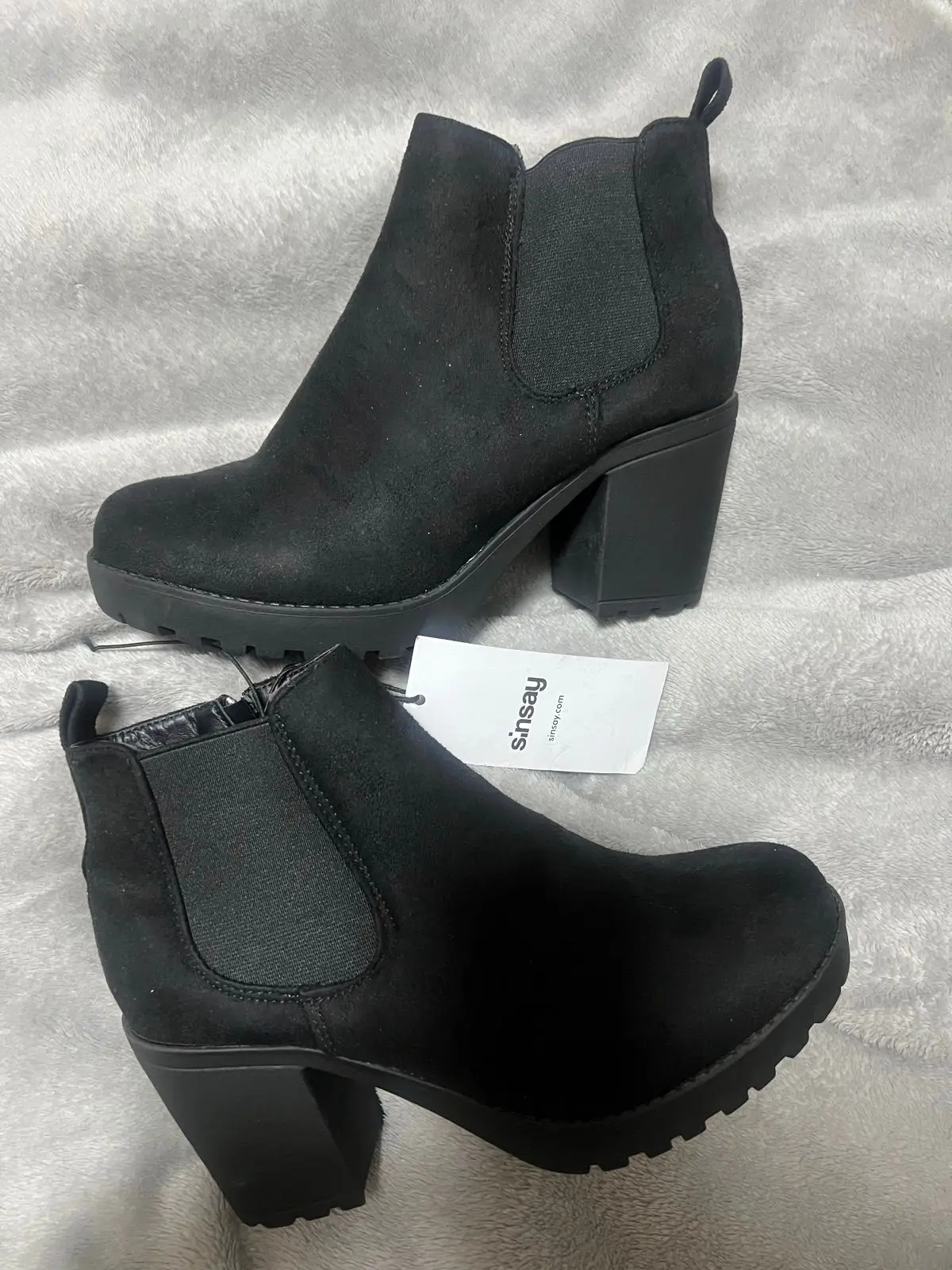 Sinsay Black Ankle Boots with Heel