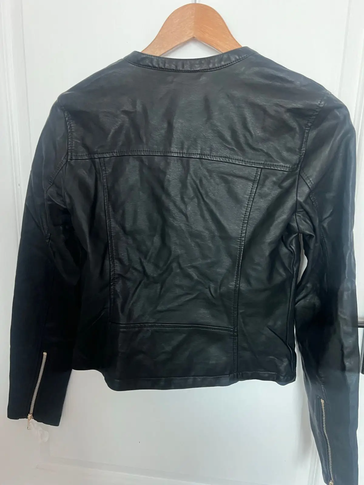 Sinsay Black Faux Leather Jacket S