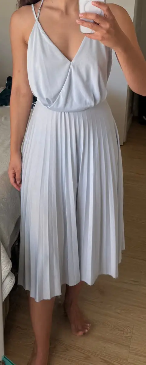 ASOS Pastel Blue Wedding Guest Dress