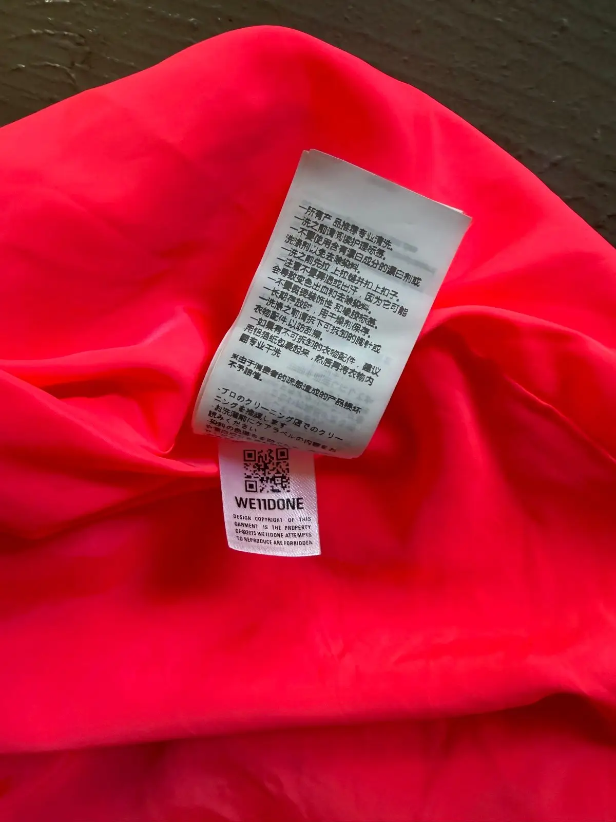 WE11DONE Hot Pink Coach Jacket