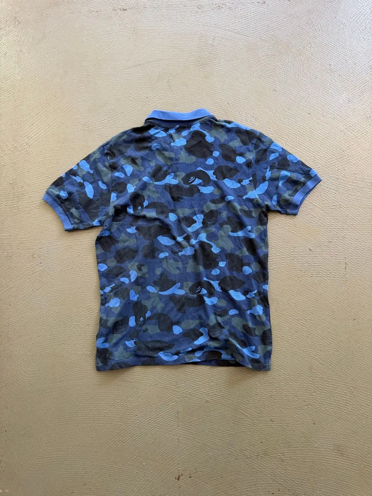Bape Blue Camo Polo Shirt