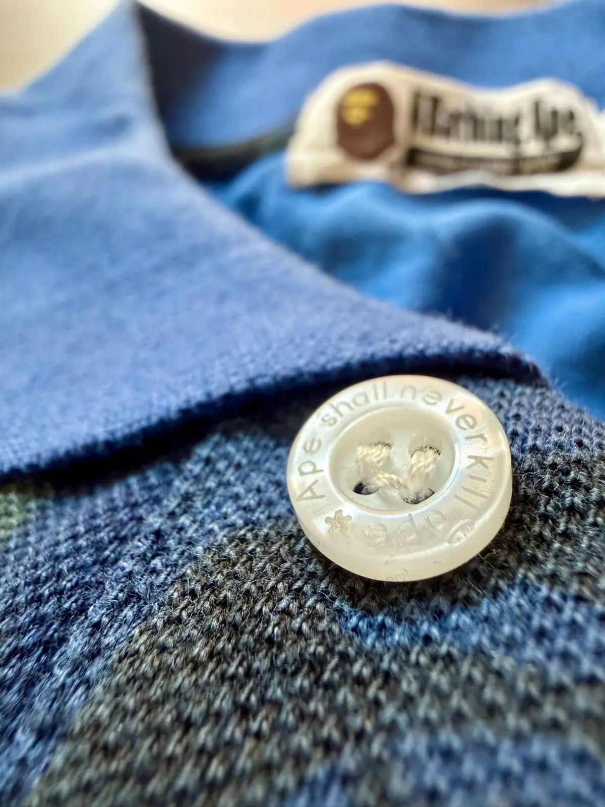 Bape Blue Camo Polo Shirt