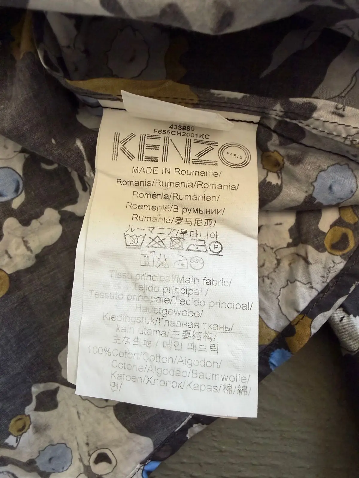 Kenzo Paris Moon Map Long Sleeve Shirt