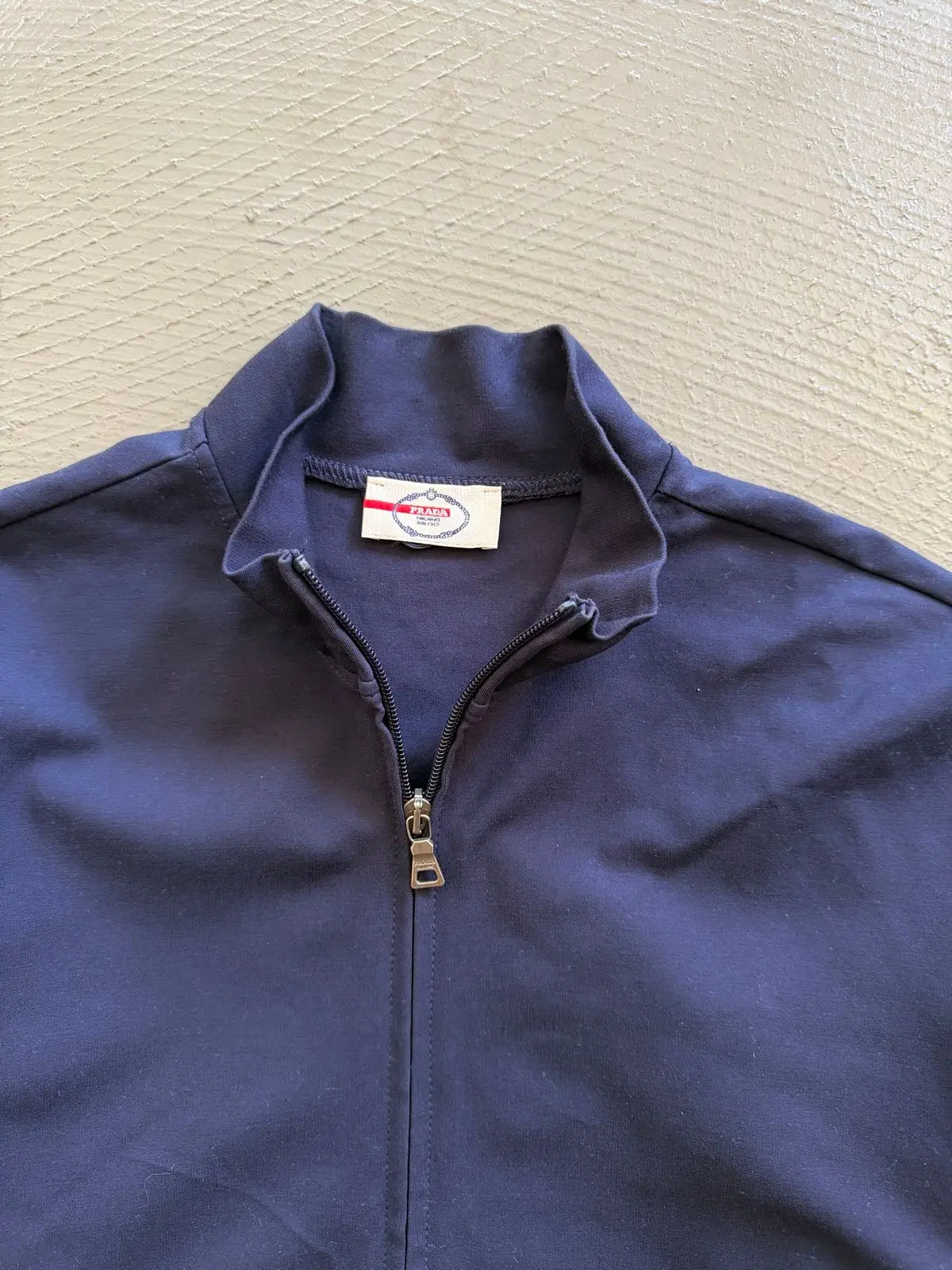 Prada Vintage Zip Up Jacket Navy