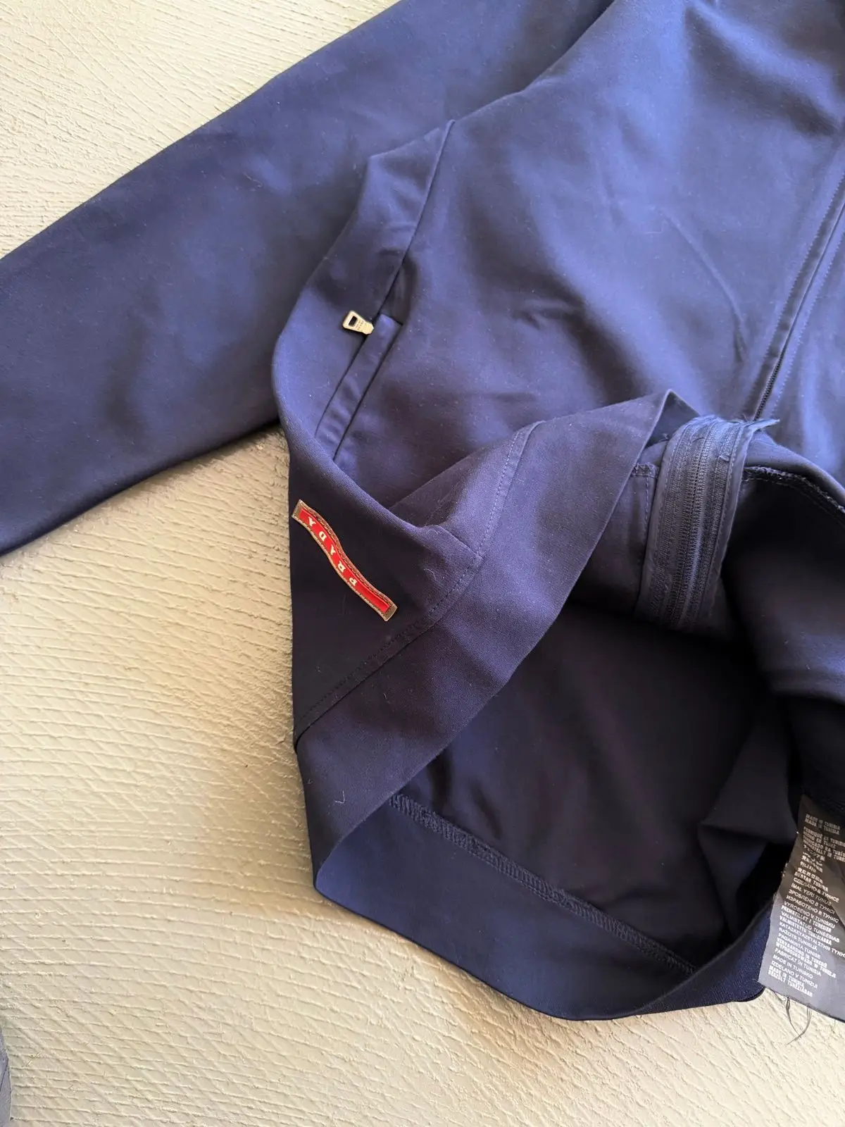 Prada Vintage Zip Up Jacket Navy