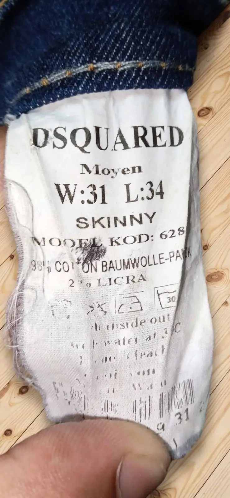 Dsquared2 Dark Blue Denim Jeans Size 31