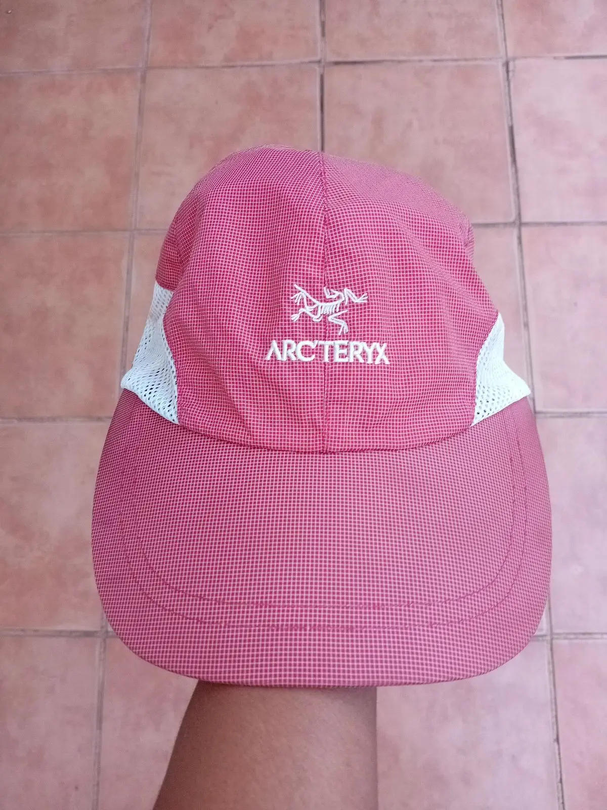Arc'teryx Pink and White Mesh Cap
