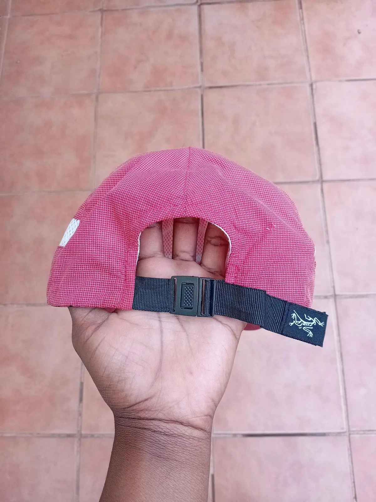 Arc'teryx Pink and White Mesh Cap