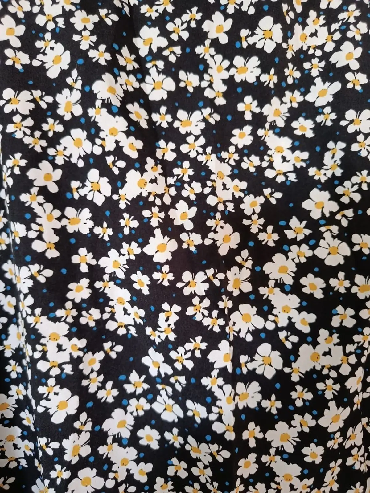 Black Floral Print Midi Skirt