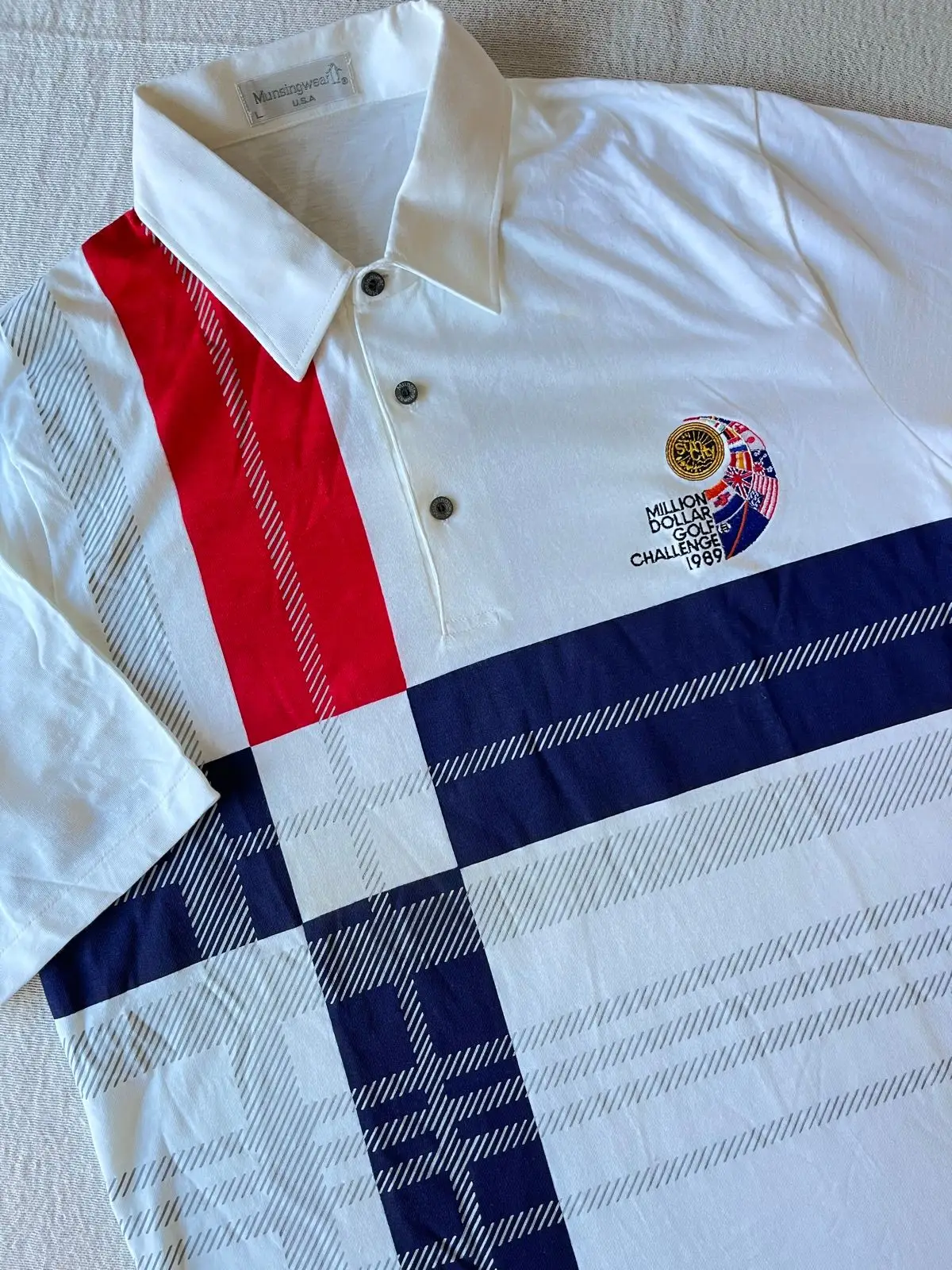 Vintage Munsingwear Sun City 1989 Golf Challenge Polo L