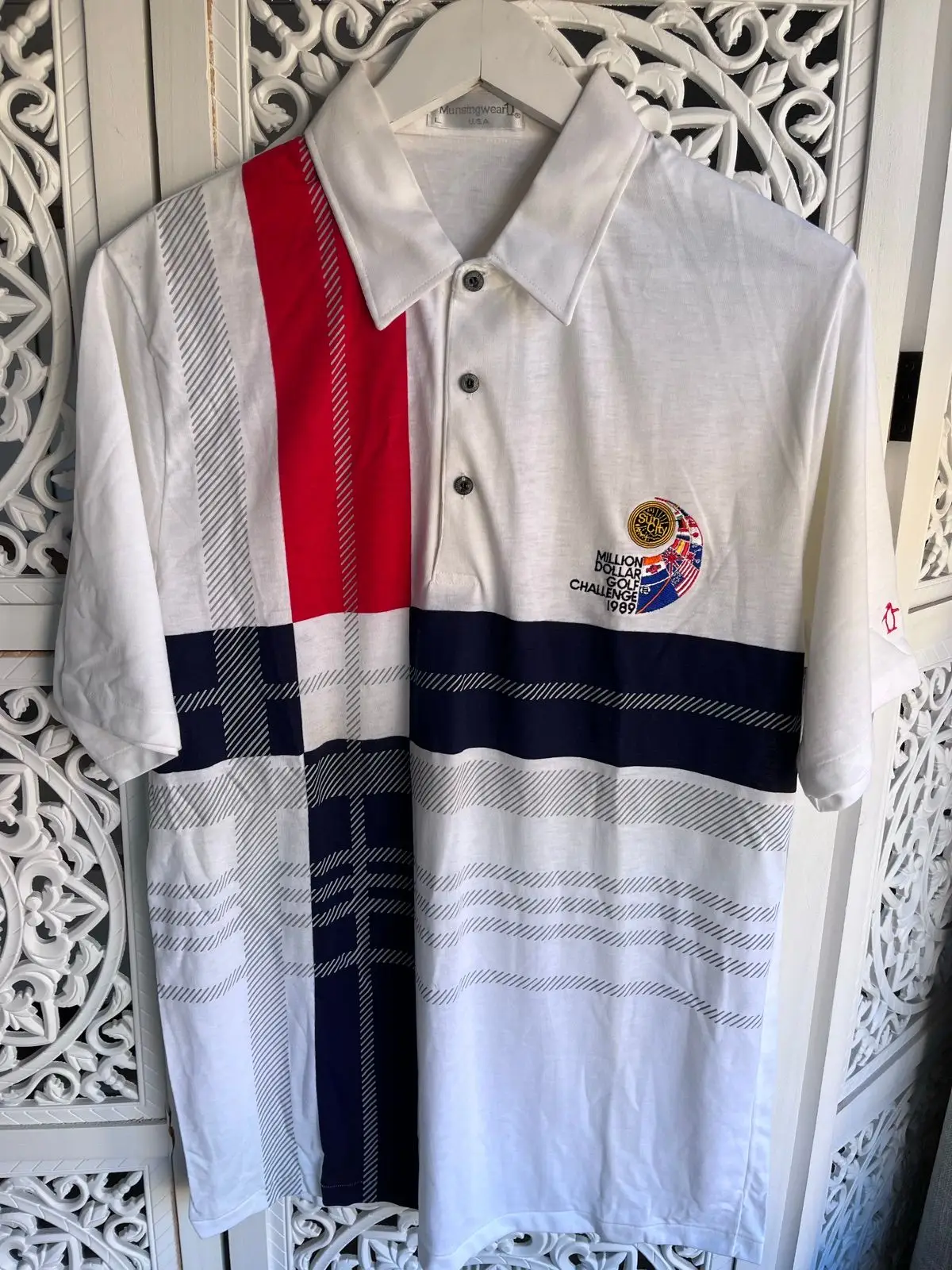 Vintage Munsingwear Sun City 1989 Golf Challenge Polo L