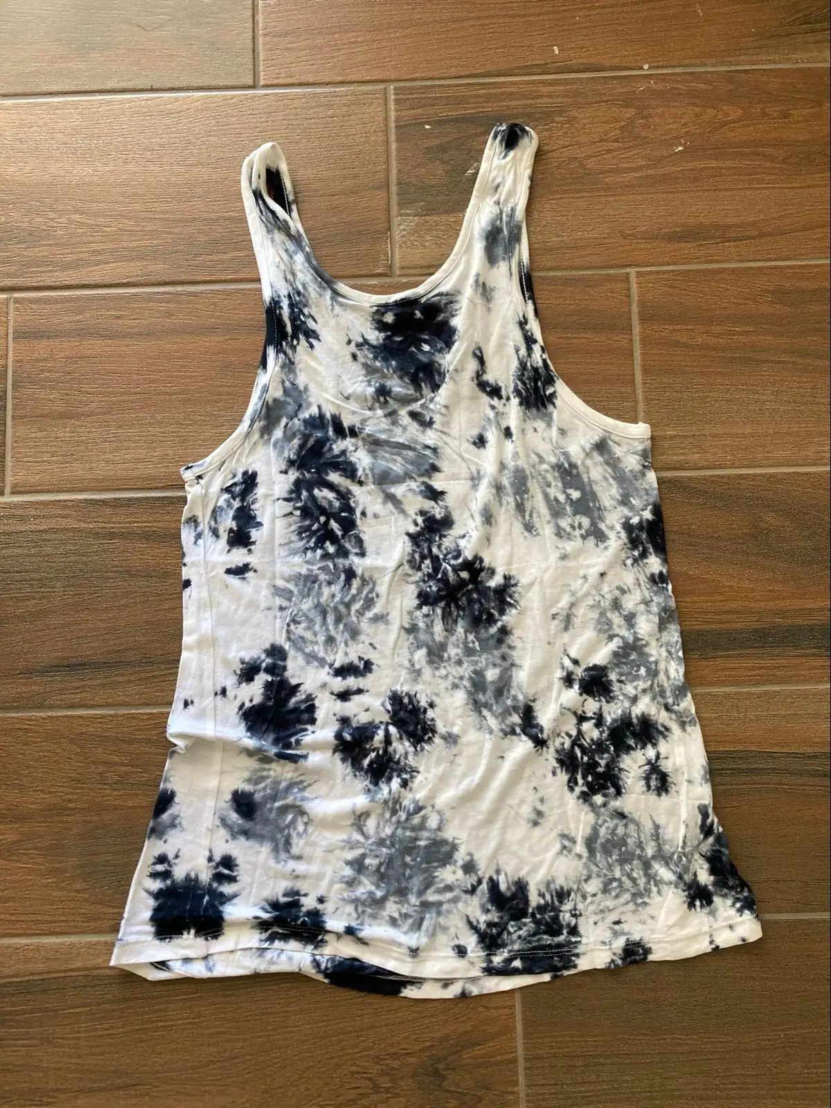 Stüssy Black and White Tie-Dye Vest Top
