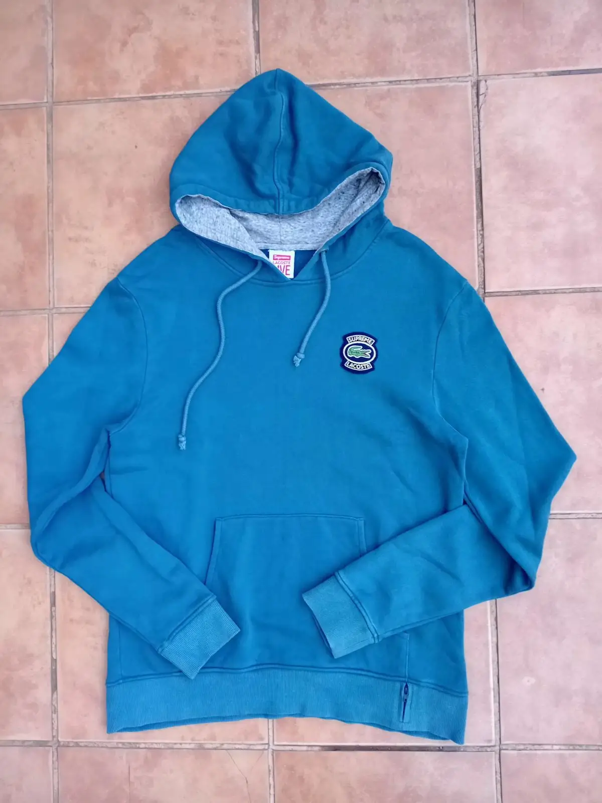Supreme x Lacoste Blue Hooded Sweatshirt