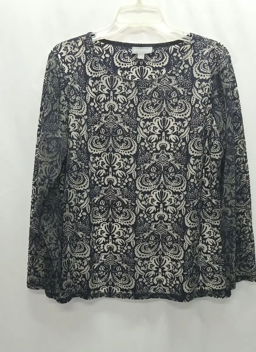 Queenspark women's long-sleeve blouse