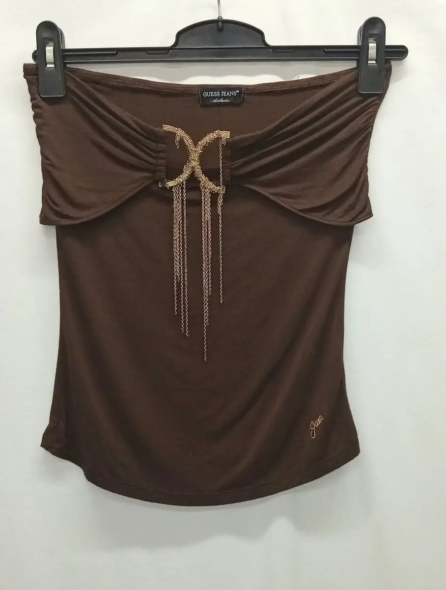 Guess Jeans vintage-style strapless  top
