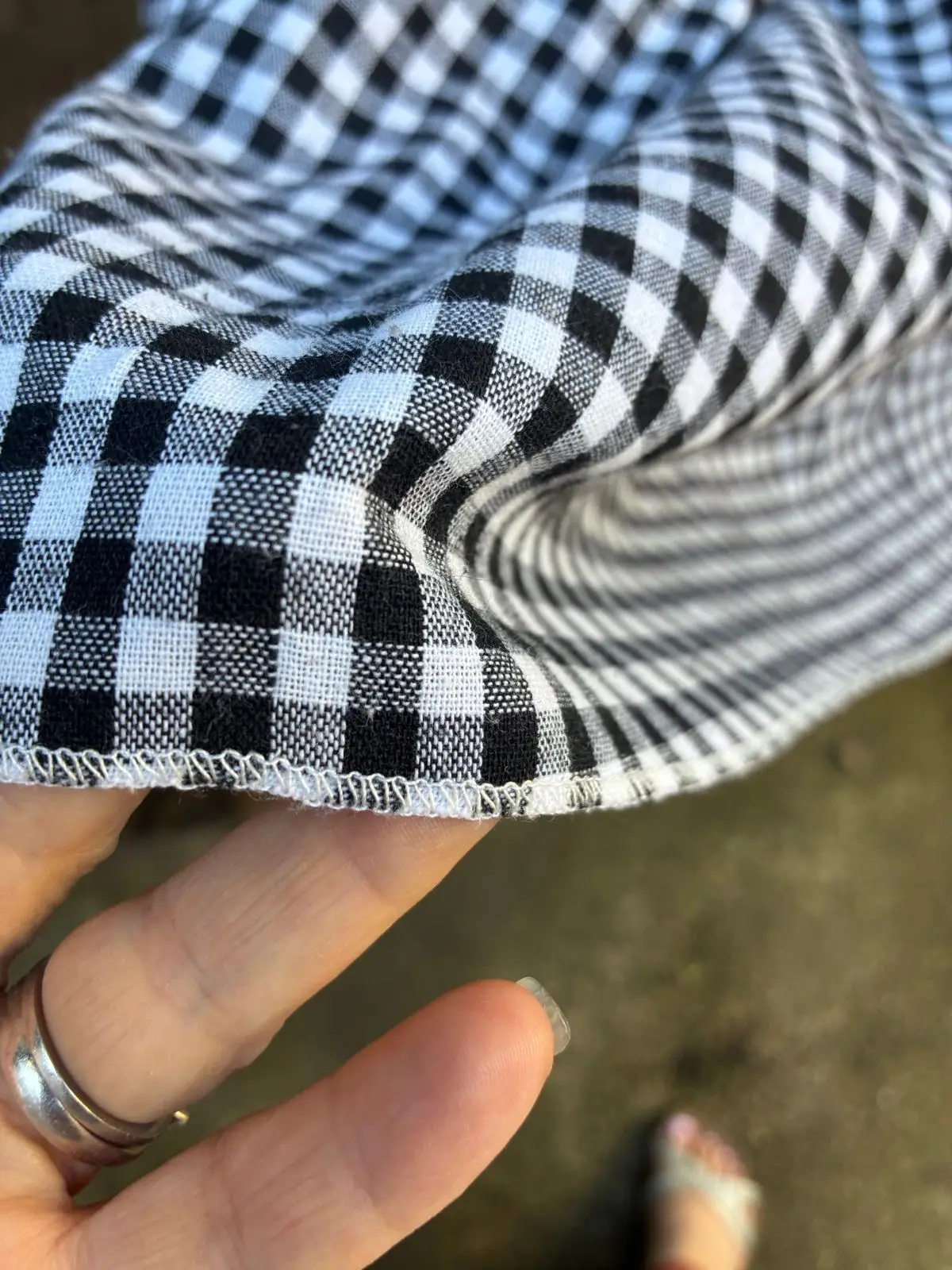 Judy’s Pride Black and White Gingham Tiered Dress