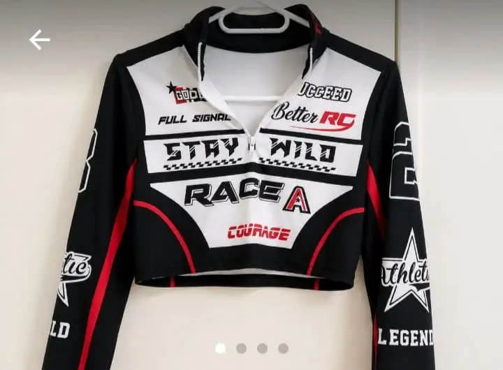Womans biker crop top