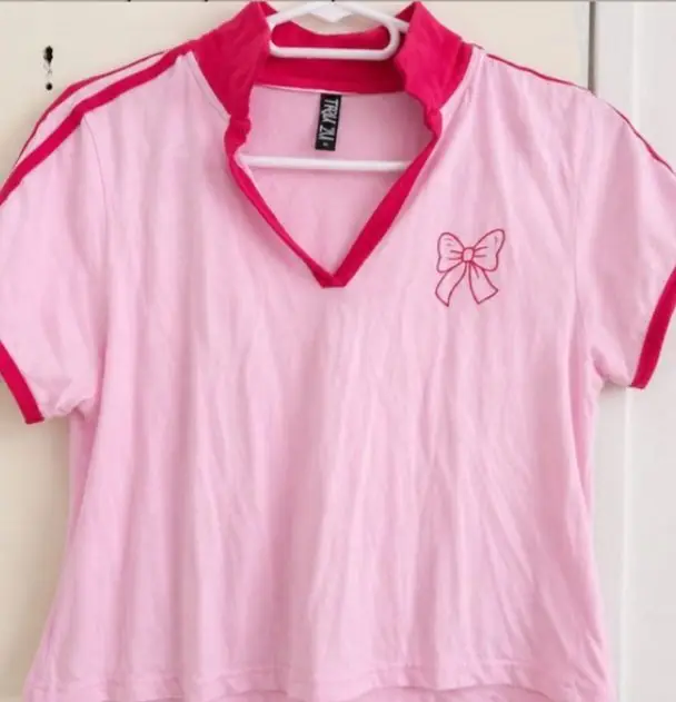 Tru Zulu Pink Top with Bow Detail