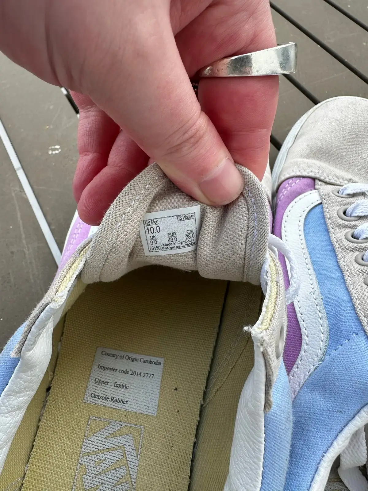 Vans Pastel Low-Top Sneakers Size 9