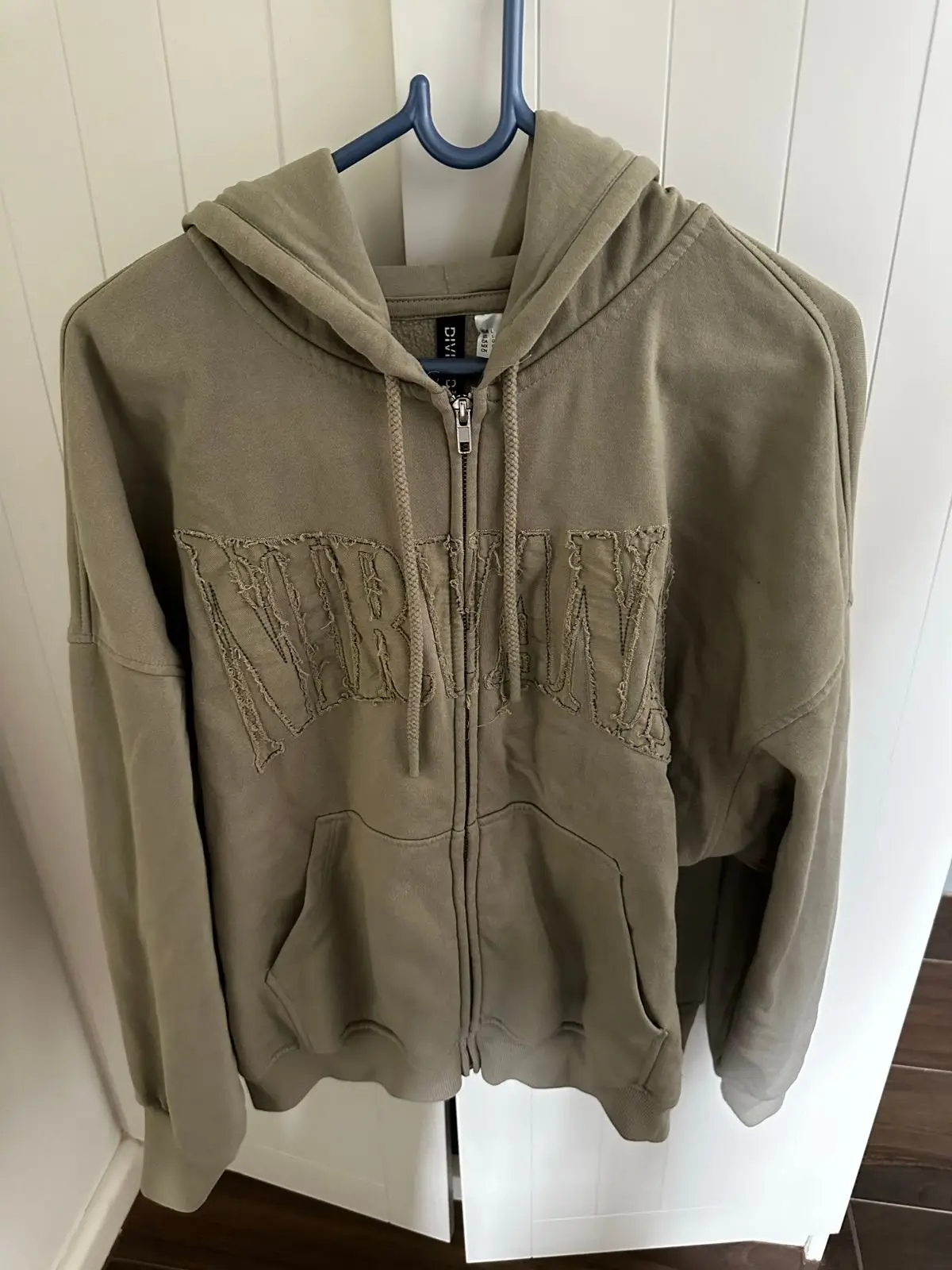 H&M L Nirvana Zip Up Hoodie