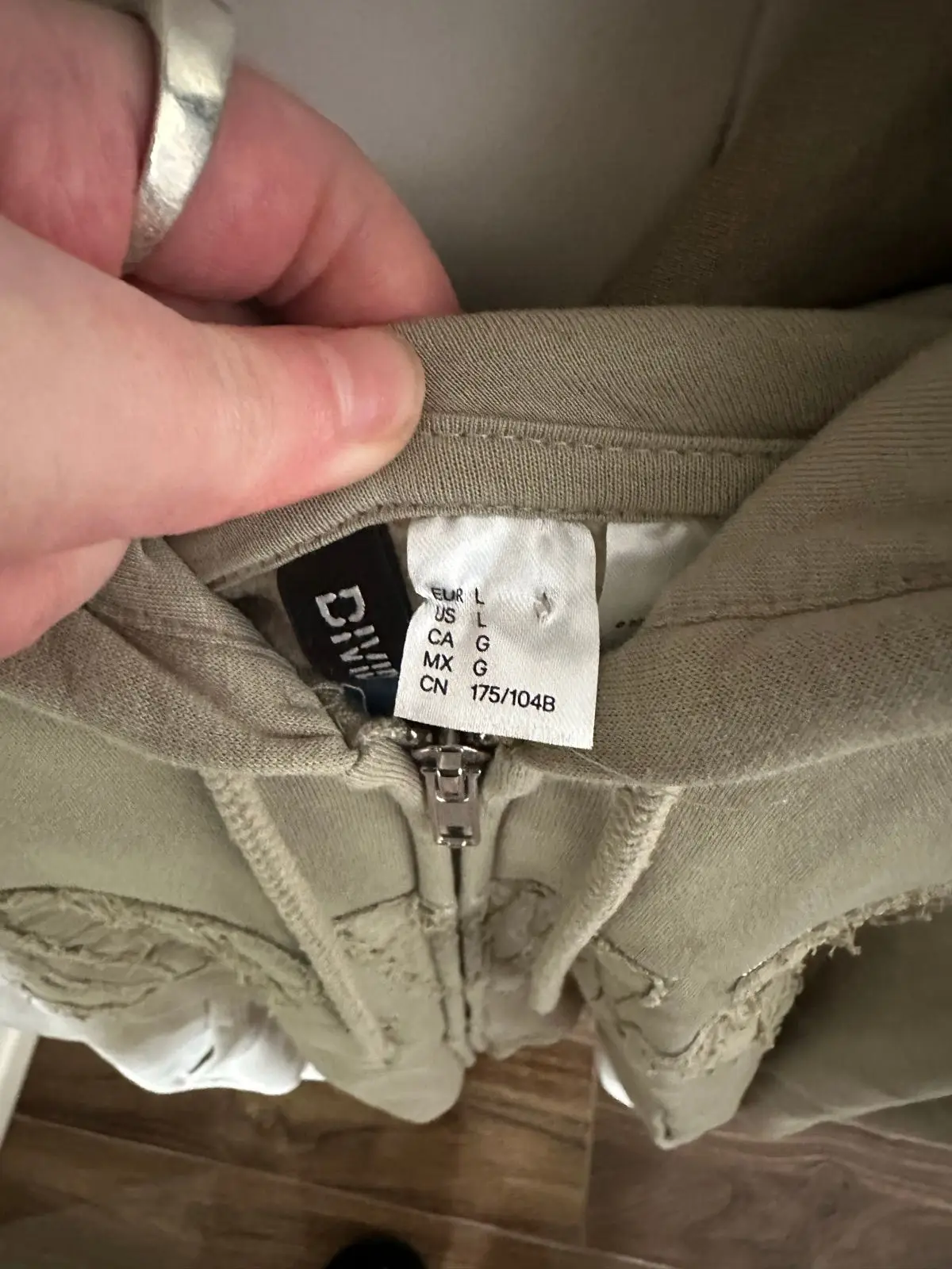 H&M L Nirvana Zip Up Hoodie