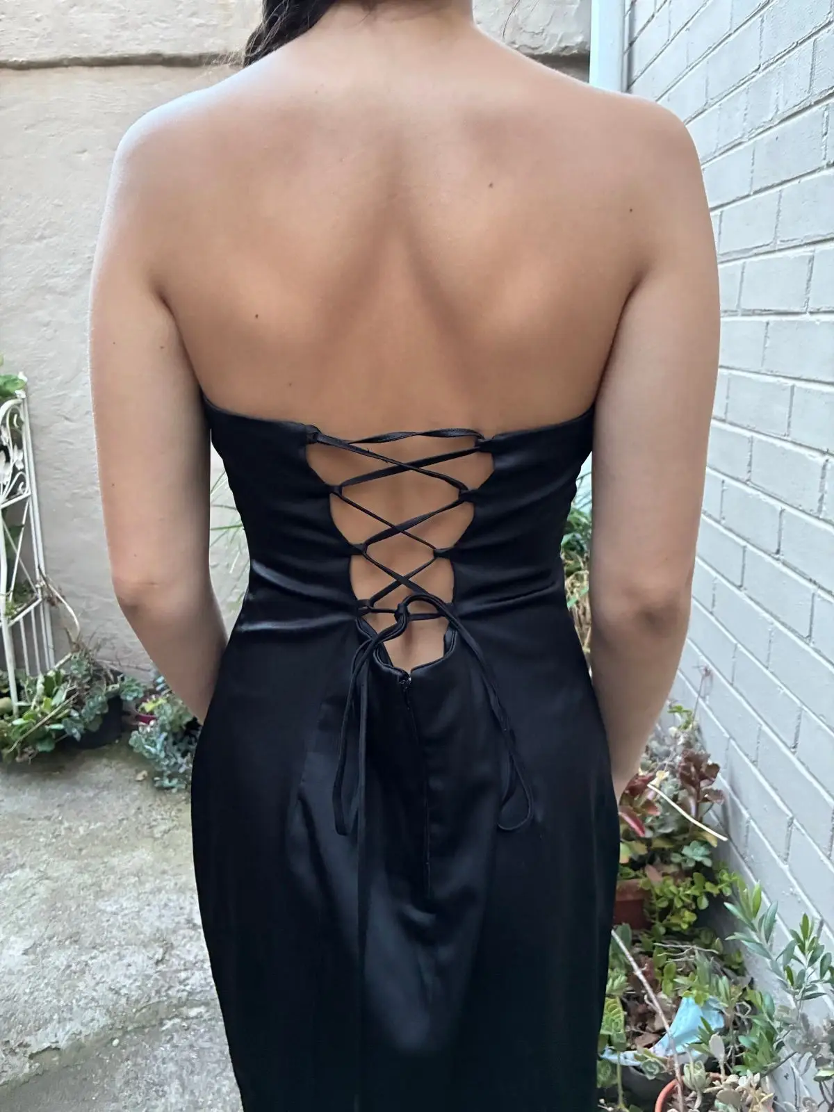 Truworths Black Strapless Midi Dress Size 14