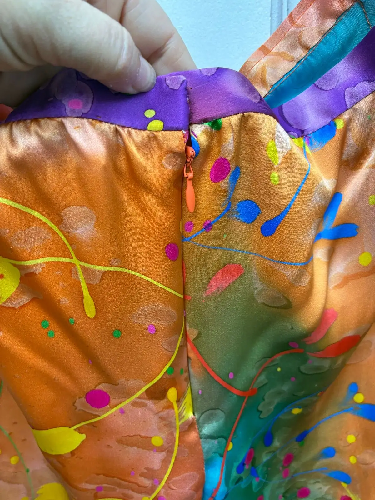Multicolour Satin Print Pants Size 16