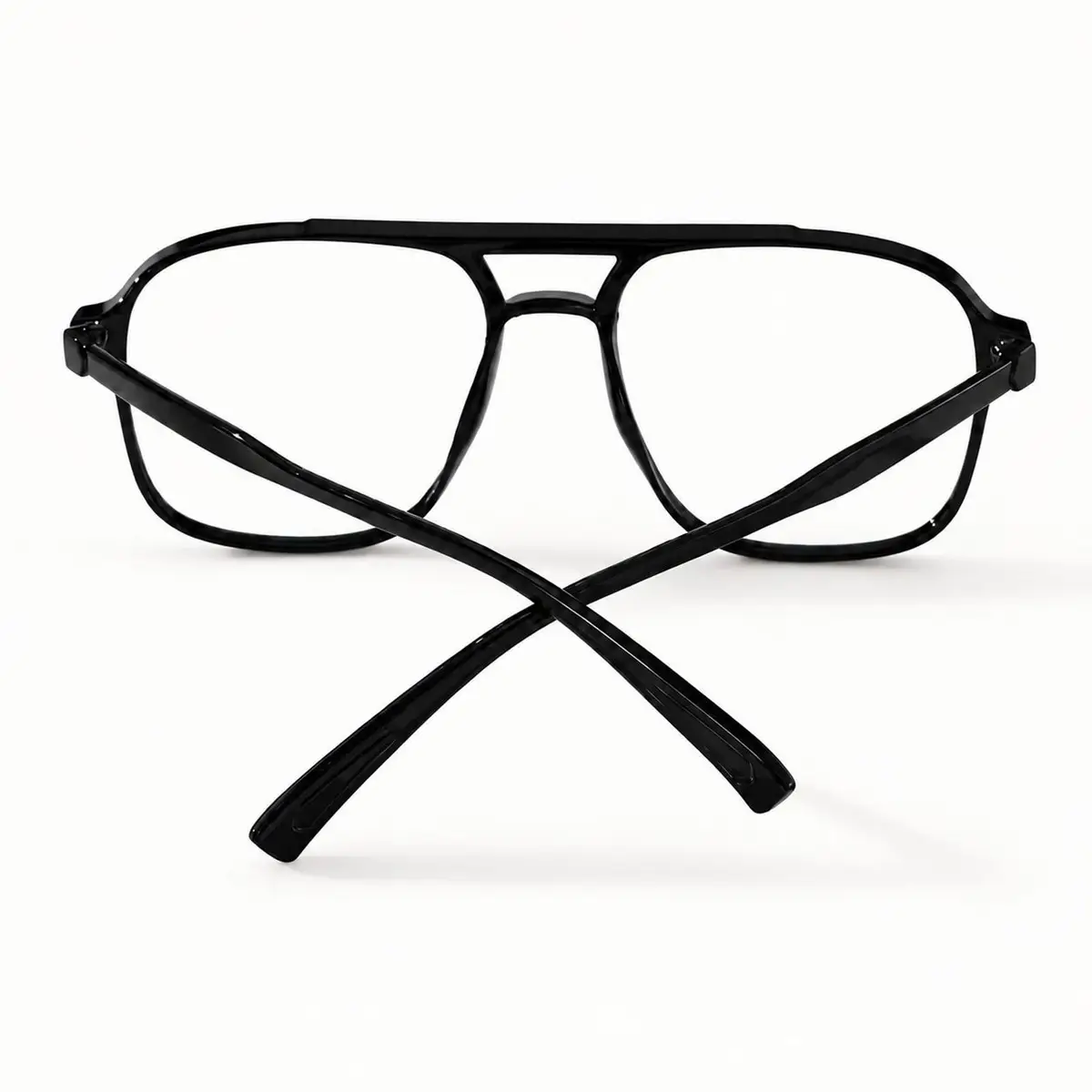 Men's Double-Bridge Clear Glasses