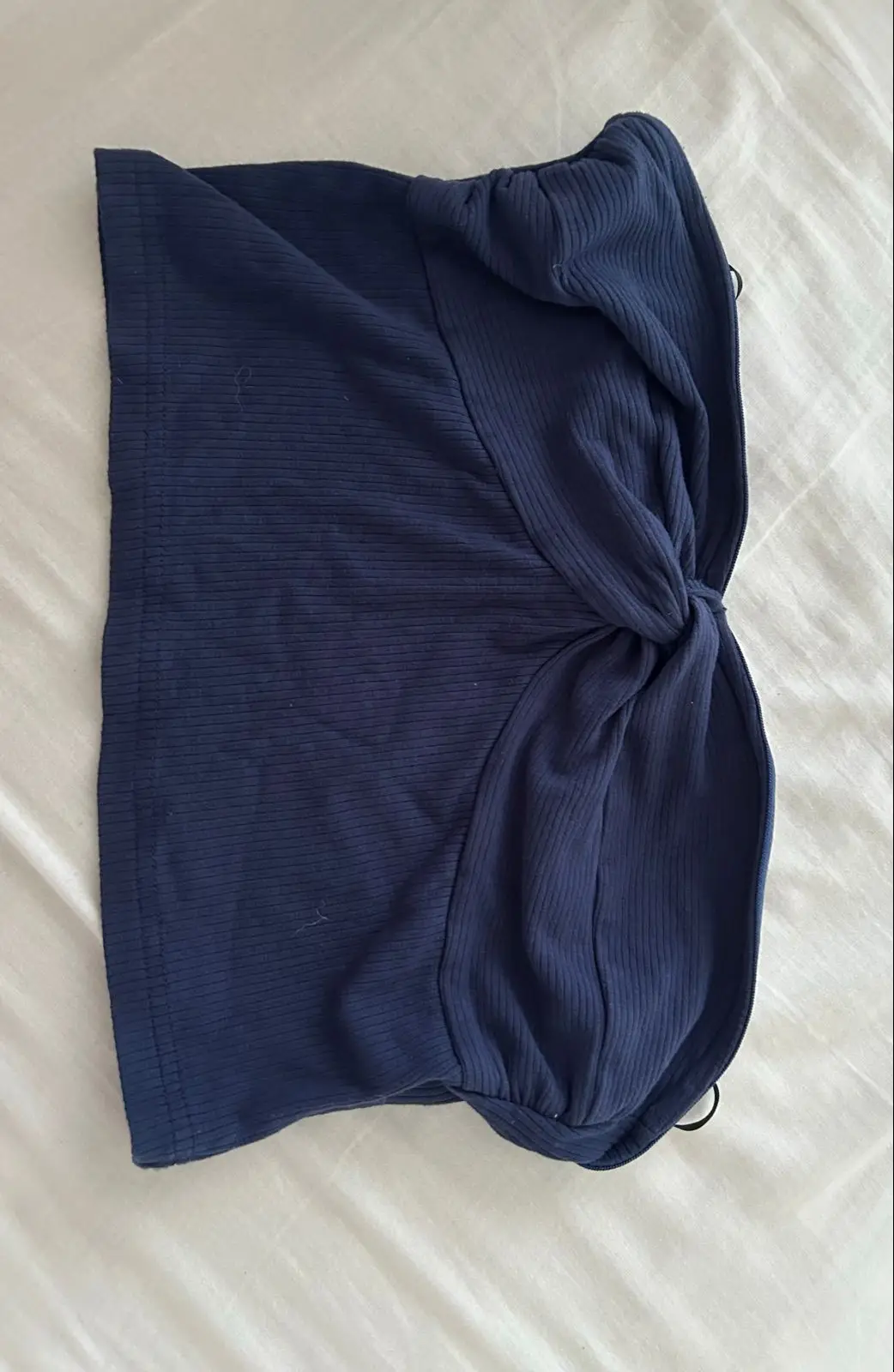 Shein Blue Ribbed Tube Top Size M