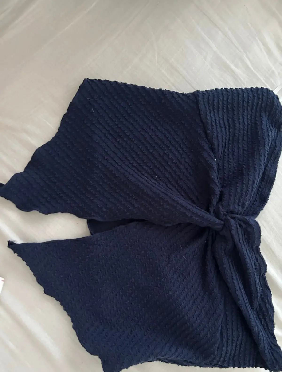 Shein Navy Textured Top