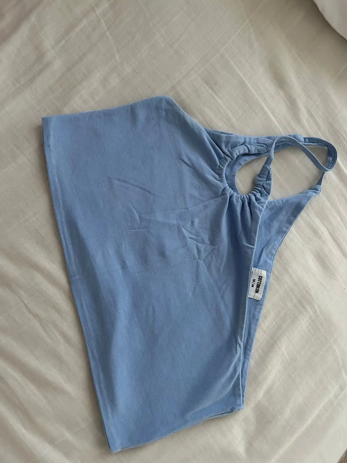 Cotton On Blue Top with Strap Detail Size M