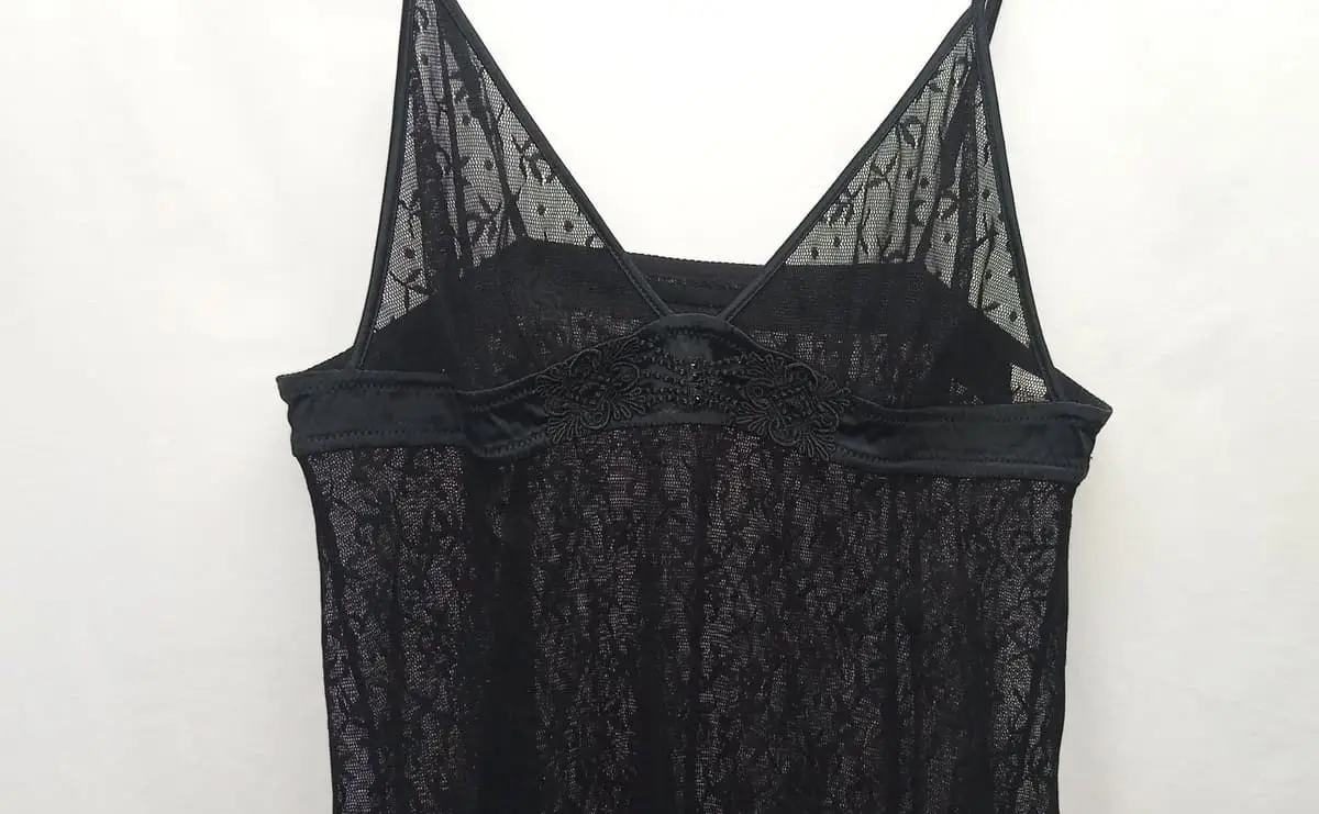 Women's sheer lace babydoll slip