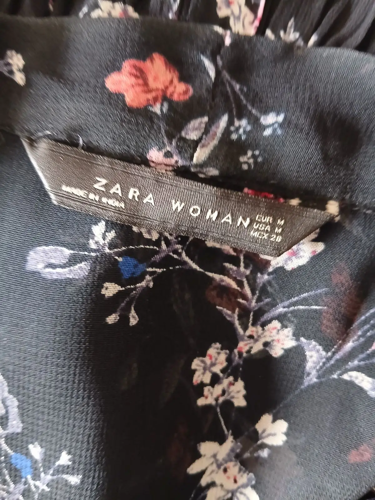 Zara Black Embroidered Beaded Maxi Dress