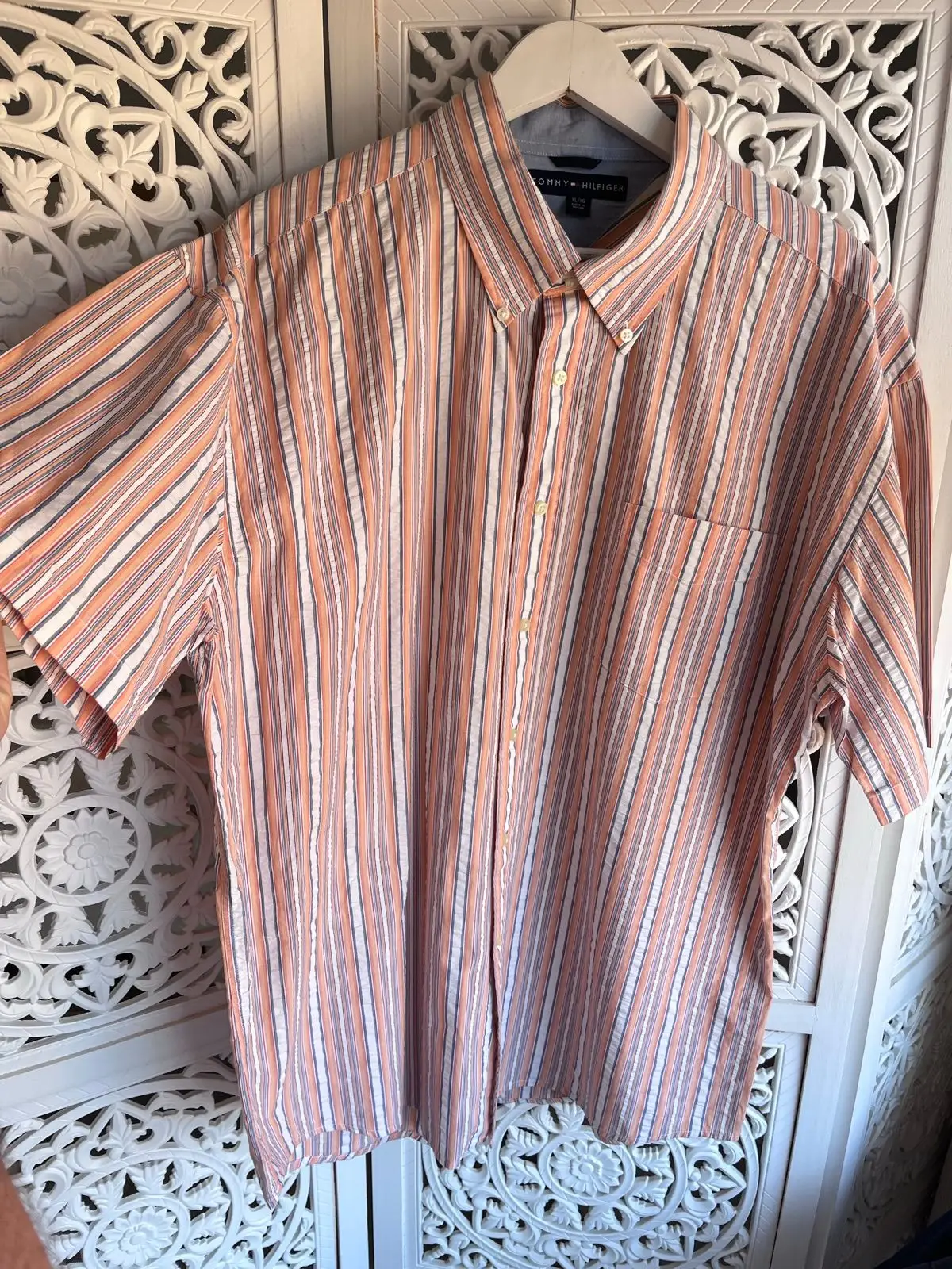 Tommy Hilfiger Striped Short Sleeve Shirt XL
