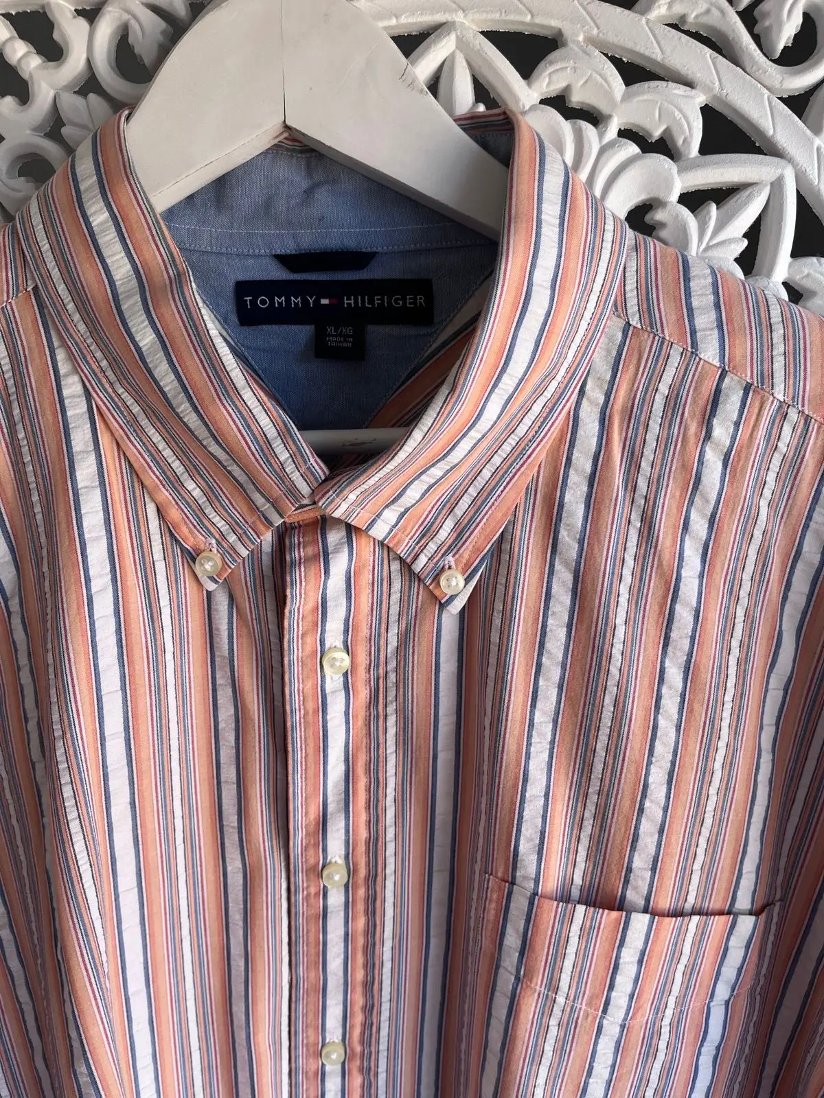 Tommy Hilfiger Striped Short Sleeve Shirt XL
