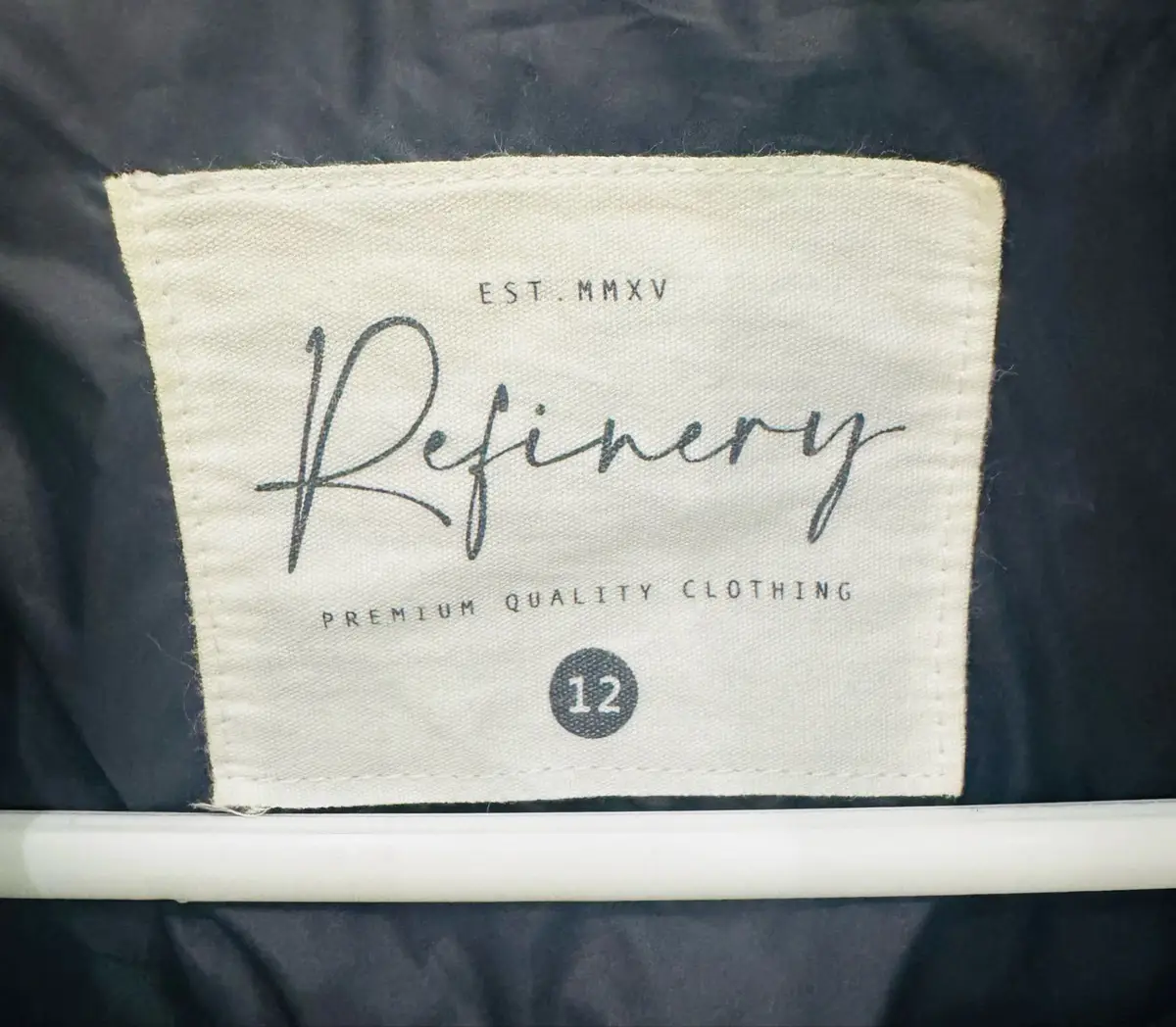 Refinery Black Longline Puffer Coat Size 12